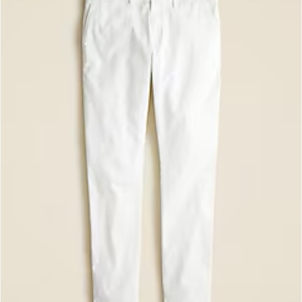 J Crew Pants Mens 34x29 White Oarsman Chino 484 Slim Fit Stretch Preppy Twill - Picture 4 of 12